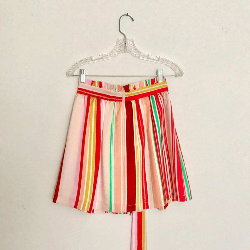 NWT_Women's Red Striped Mini Skirt_NWT